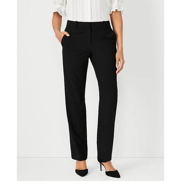 NWT Ann Taylor Womens Size 00 00x31 The Straight Pant in Seasonless Stretch NEW - Picture 1 of 3